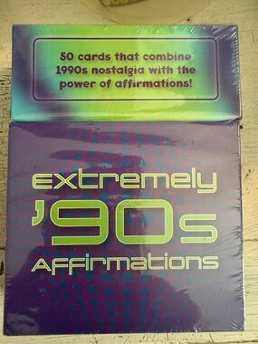 Extremely '90s Affirmations Card Deck - Purple & Neon Green